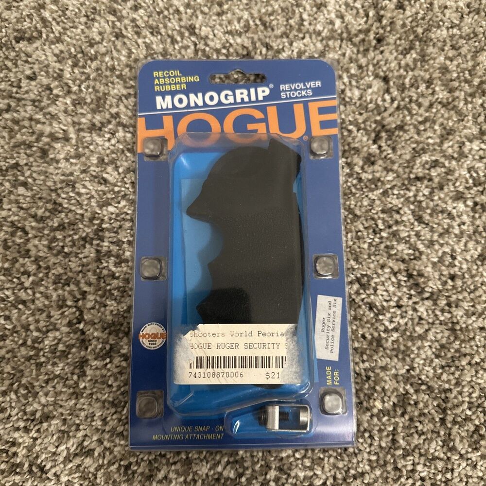 Hogue 87000 Rubber Grip for Ruger Security Six / Police Service Six Brand New